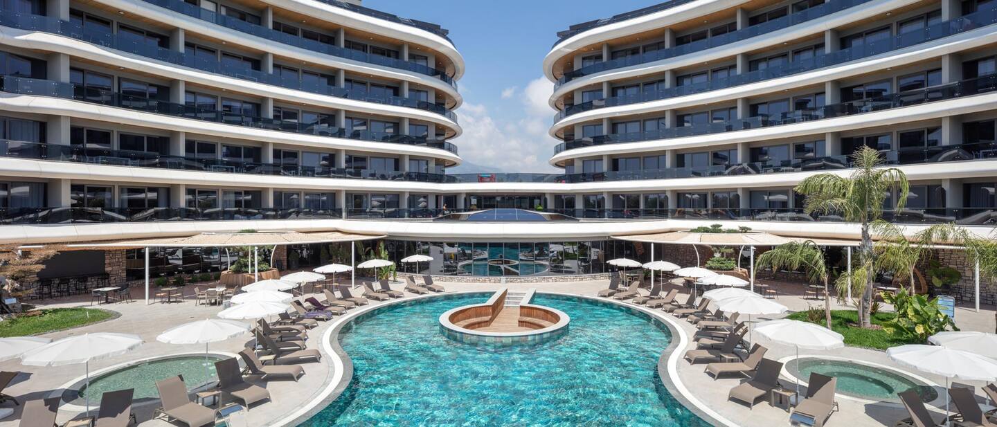 N°222 - Via Mar - 1 Chambre + Salon Vue sur la Mer, la Piscine et Alanya